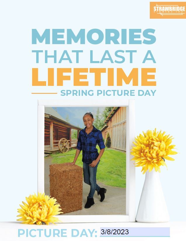  Spring Picture Day is 3/8/2023